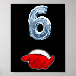 Affiche Drôle 67 Mème Santa Main Six Noël Ironique Coup