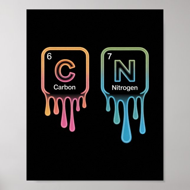 Affiche Drôle 67 Mème Science Chimie Nerd Humour Périodiqu (Devant)