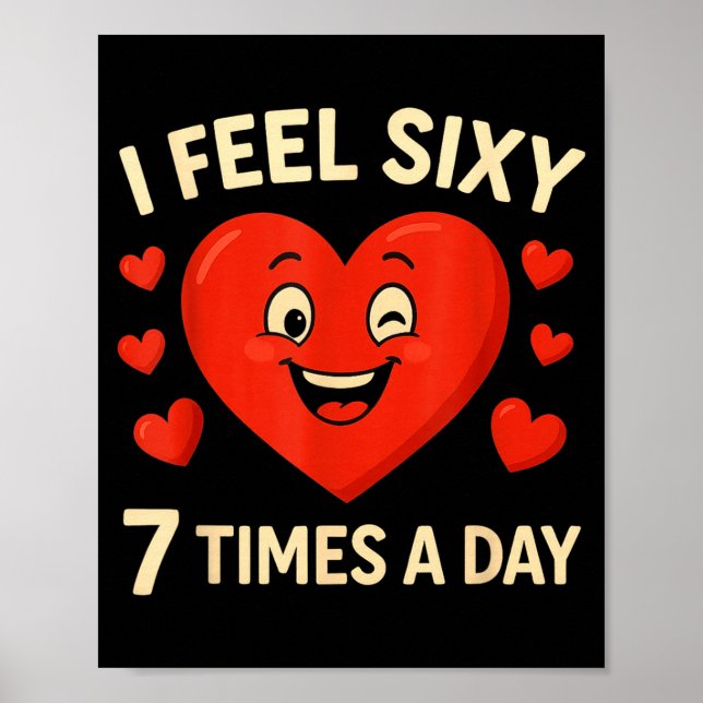 Affiche Drôle 67 Meme Six Sept Cœur Saint-Valentin Hommes  (Devant)