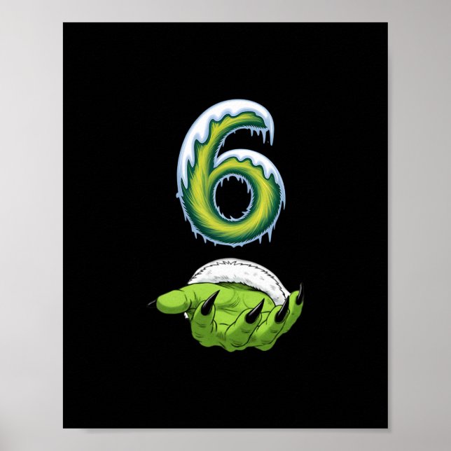 Affiche Drôle 67 Mème Six Sept Monstre Épouvantable Mains  (Devant)