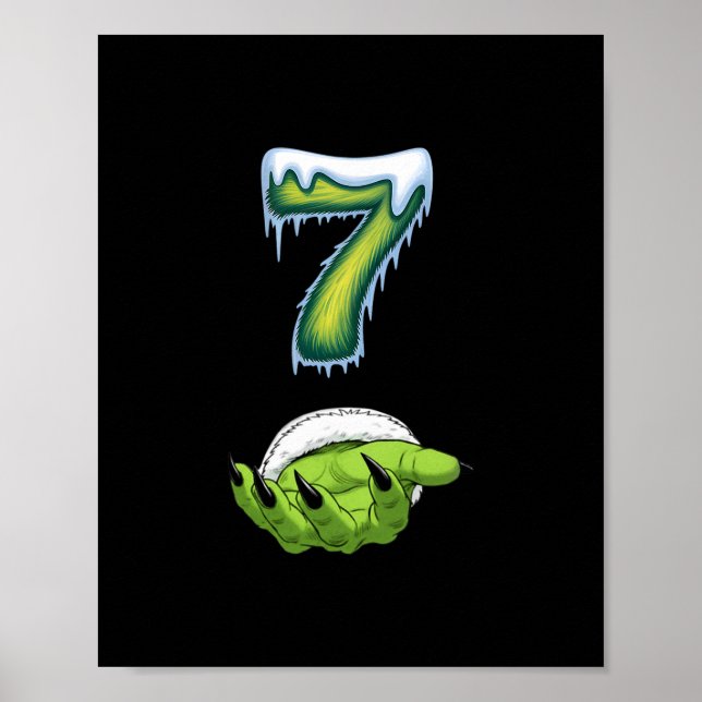 Affiche Drôle 67 Mème Six Sept Monstre Épouvantable Mains  (Devant)