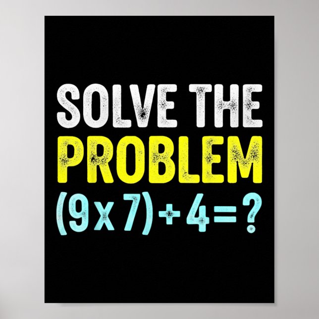 Affiche Drôle 67 Mème Six Sept Prof de Maths Brain-rot Bla (Devant)
