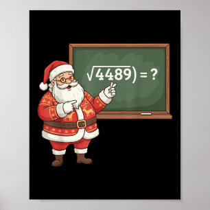 Affiche Drôle 67 Mème Six Sept Prof de Maths Noël Gen