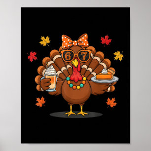 Affiche Drôle 67 Mème Thanksgiving Dinde Avec Tarte à la C