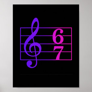 Affiche Drôle 67 Musique Mème Argot Prof de Musique Humour