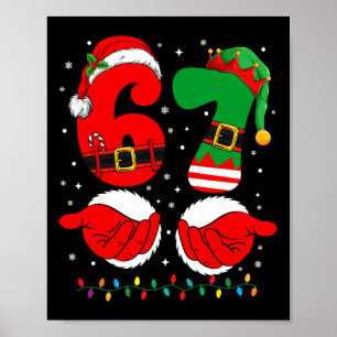 Affiche Drôle 67 Noël 6 7 Mème Six Sept Pour Garçons Thé