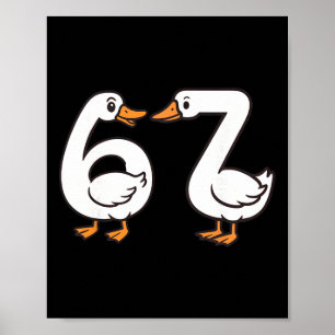 Affiche Drôle 67 Oie Silly Brain Rot Prof Gen Alpha S