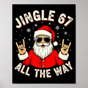 Affiche Drôle 67 Rock On Santa Six Sept Tendance Meme Vaca