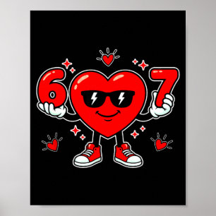 Affiche Drôle 67 Saint-Valentin Dabbing Heart Amour 67 Mem