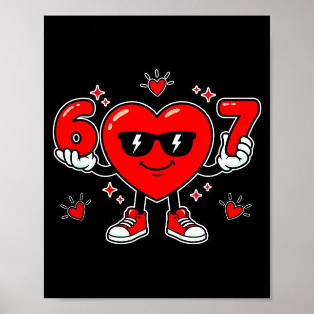 Affiche Drôle 67 Saint-Valentin Dabbing Heart Amour 67 Mem (Devant)