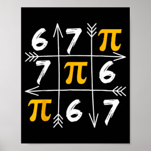 Affiche Drôle 67 six sept jour 3.14 blague mathématique no