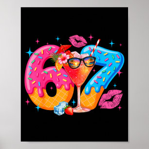 Affiche Drôle 67 six sept mème vacances d'été glace