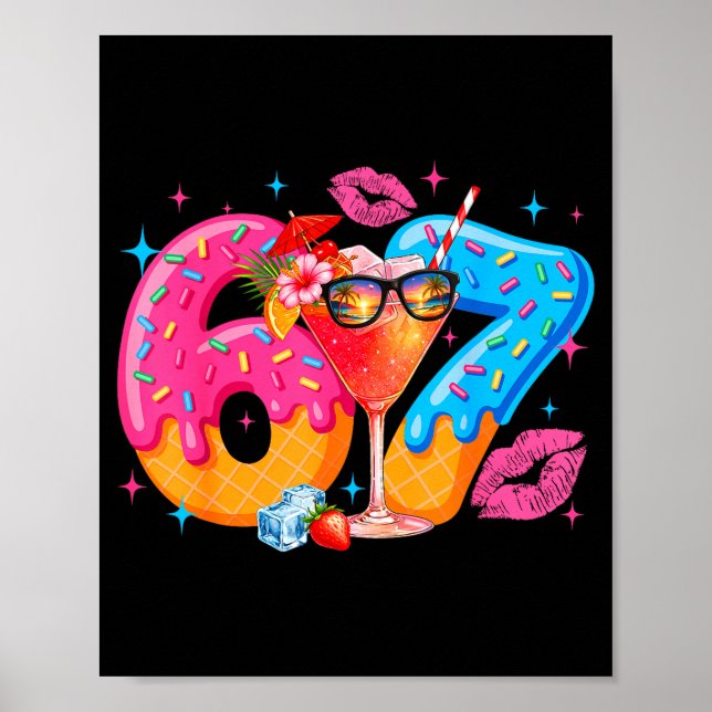 Affiche Drôle 67 six sept mème vacances d'été glace (Devant)