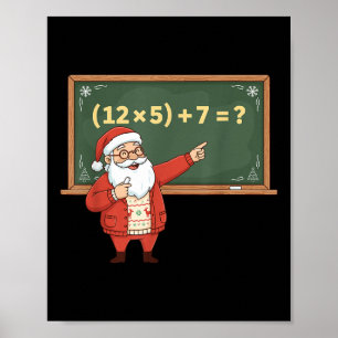 Affiche Drôle 67 Six Sept Prof de Maths Noël Meme Equ