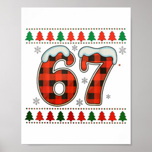 Affiche Drôle 67 Six Sept Squad Meme Noël Ugly Sweat