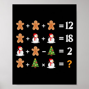 Affiche Drôle 6 7 Meme Noël Ordre Des Opérations Mathémati