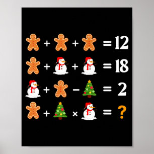 Affiche Drôle 6 7 Mème Noël Ordre Des Opérations Mathémati