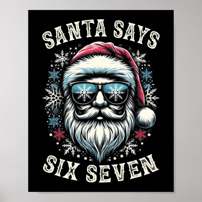 Affiche Drôle 6-7 Mème Noël Santa Six Sept Pourriture du C (Devant)