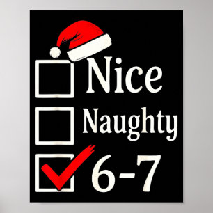 Affiche Drôle 6-7 Mème Sympa Coquin 67 Noël Cerveau Pourri