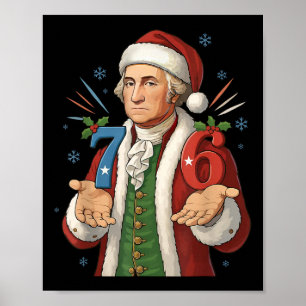 Affiche Drôle 7-6 6-7 George Washington Santa 67 Meme Chri