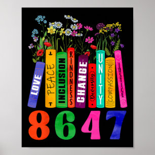 Affiche Drôle 8647 Anti Trump 86 47 Boho Floral Féministe