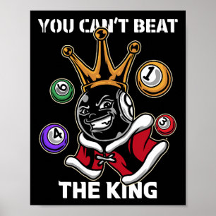 Affiche Drôle 8 Ball Billard Joueur Huit Ball Billi