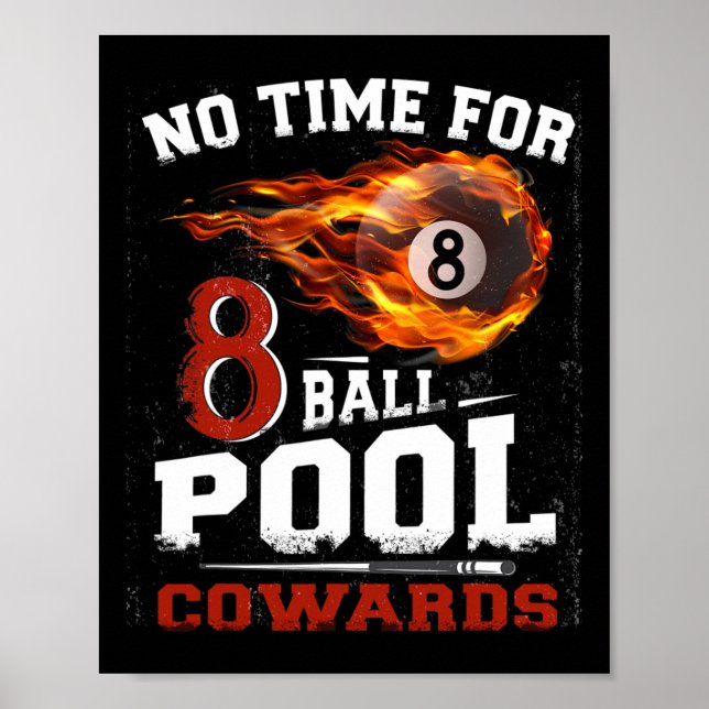 Affiche Drôle 8 Ball Pool Billard Joueur Devis Team Leag (Devant)