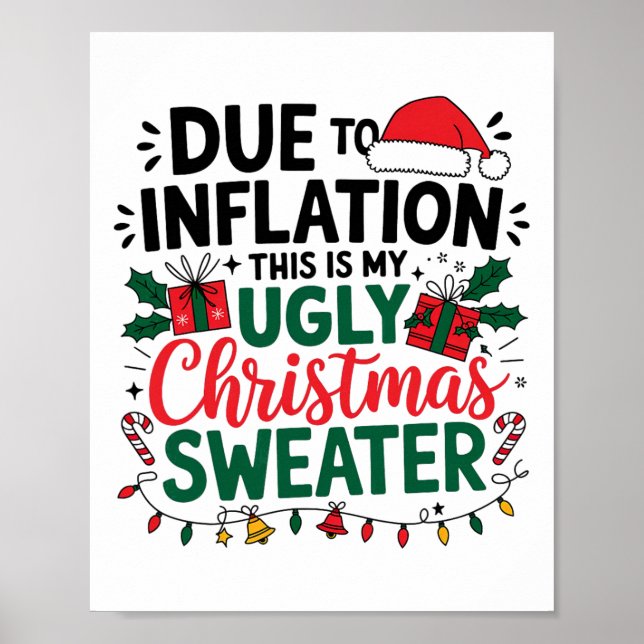 Affiche Drôle À Cause De L'Inflation C'Est Mon Gâteau Pour (Devant)