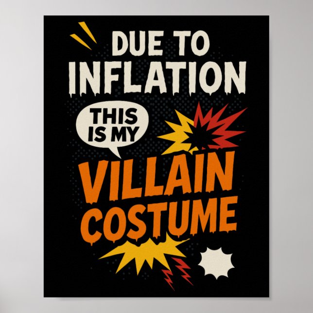 Affiche Drôle À Cause De L'Inflation C'Est Mon Méchant Hal (Devant)