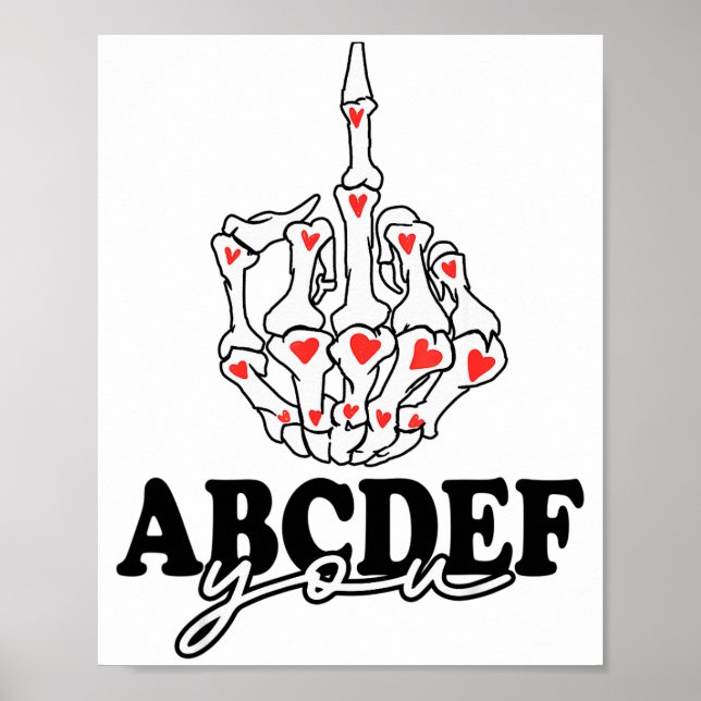 Affiche Drôle Abcdef-vous Squelette Main 2022 Saint-Valent (Devant)