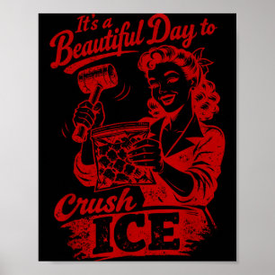 Affiche Drôle abolir la glace, mignon mème pour les femmes