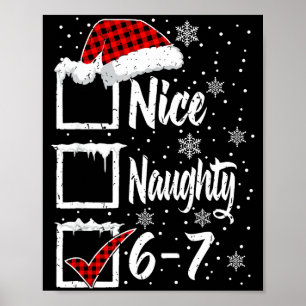 Affiche Drôle Agréable Vilain 67 Chemise de Noël Brain Rot