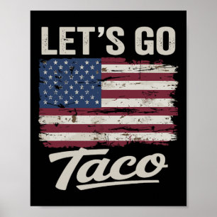 Affiche Drôle Allons Taco Chemise Allons Taco Hommes Femme
