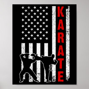 Affiche Drôle Américain Karate Art Pour Hommes Femmes Kara