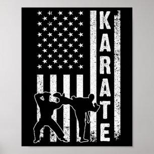 Affiche Drôle Américain Karate Art Pour Hommes Femmes Kara