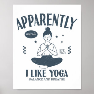 Affiche Drôle Apparemment, j'aime professeur de yoga Namas