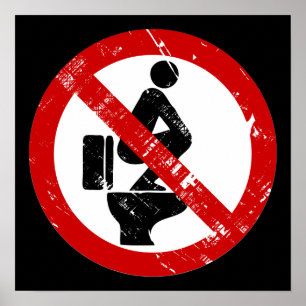 Affiche Drôle AUCUNS pieds sur le ⚠ thaïlandais de signe