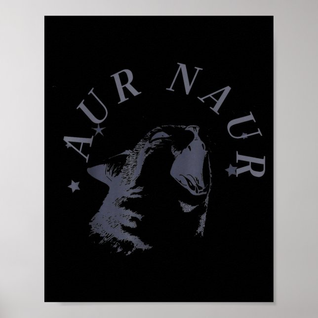 Affiche Drôle Aur Naur Chat Accent Australien (Devant)