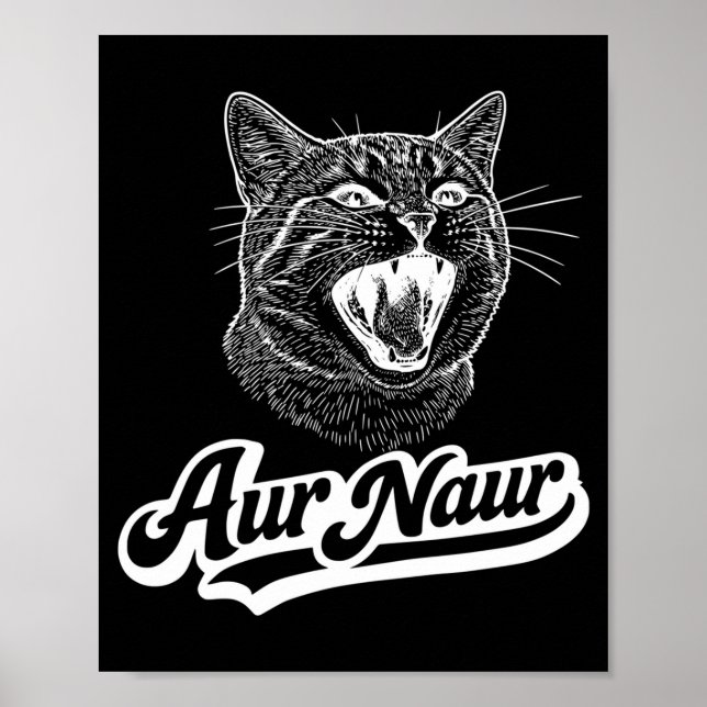 Affiche Drôle Aur Naur Chat Sarcastique Oh (Devant)