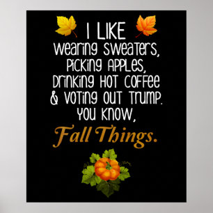 Affiche Drôle automne 2020 novembre Élections anti-Trump