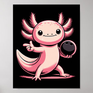 Affiche Drôle Axolotl Bowl Bowl Sports