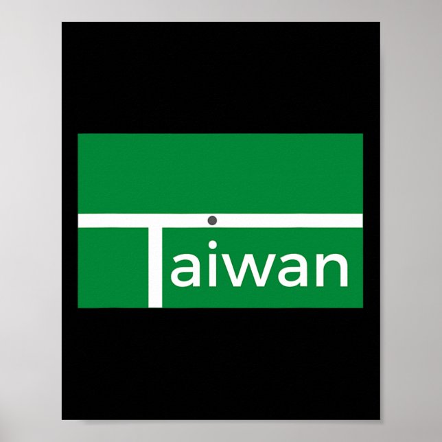 Affiche Drôle Badminton Match Taïwan Nouveau Drapeau Desig (Devant)