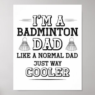 Affiche Drôle Badminton Papa Chemise Hommes Badminton Joue
