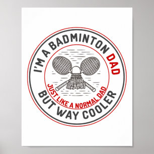 Affiche Drôle Badminton Papa Chemise Hommes Badminton Joue