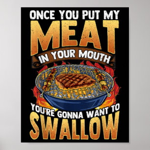 Affiche Drôle Barbecue Barbecue Barbecue Plaisanterie Vian