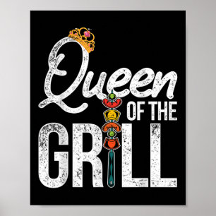 Affiche Drôle Barbecue Chef Femmes Grillades Cadeaux Bar V