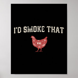 Affiche Drôle Barbecue Poulet Graphique Femmes Hommes Vian