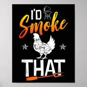 Affiche Drôle Barbecue Poulet Graphique Femmes Hommes Vian