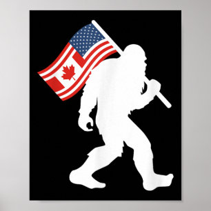Affiche Drôle Bigfoot Canada Les 51 États Trump Canada Éta