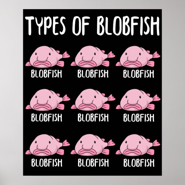 Affiche Drôle Blobfish Cadeaux filles garçons Blobfish sou (Devant)